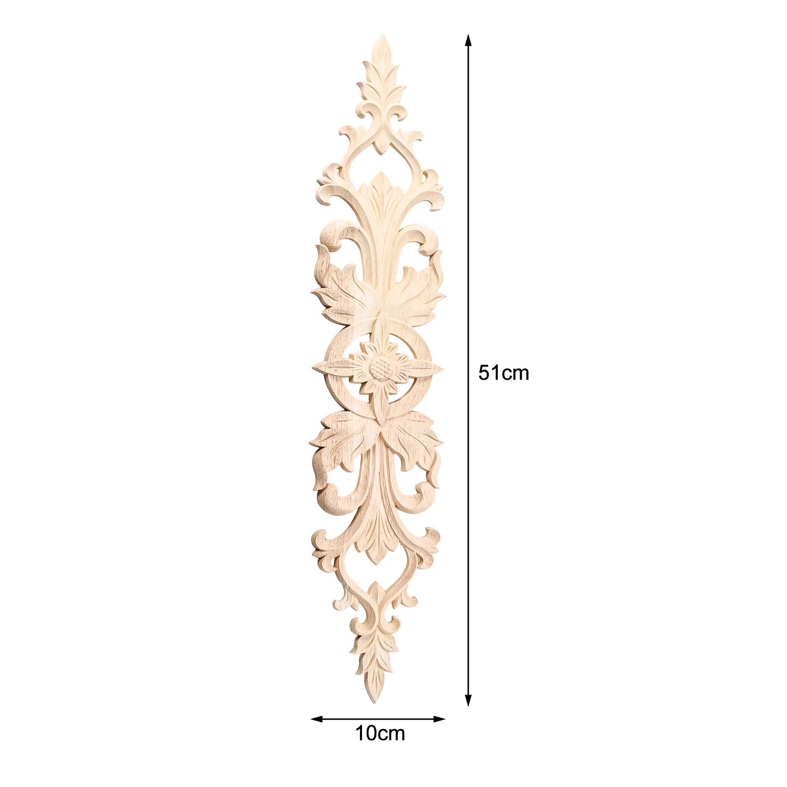 

1pc unpainted Wooden carvings wood decorative frame Household wedding decoration accessories Furniture stickers for corners