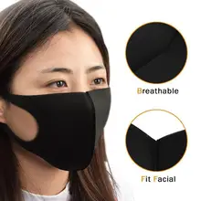 Нано-полиуретановая черная маска для рта Анти-пыль маска Активированный уголь ветрозащитный Рот-муфельные бактерии доказательство маски для лица для защиты от гриппа