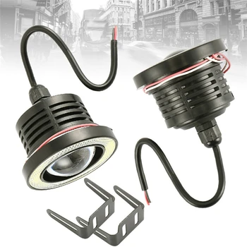 

2 X 3'' Angel Eyes Halo Car White Fog Lights Lamp Projector COB LED Bulbs 3-inch Cow Eye Fog Lamp with Cob Car Accessories