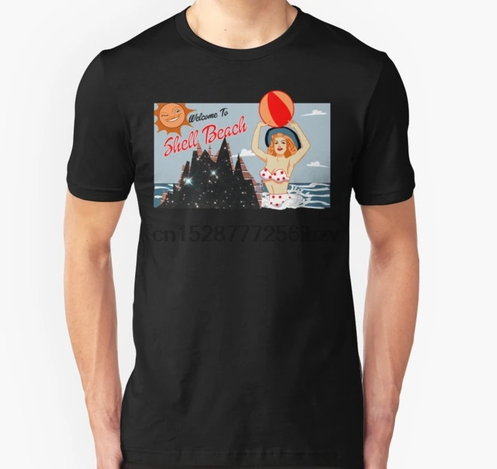 Men tshirt Dark City Shell Beach Unisex 