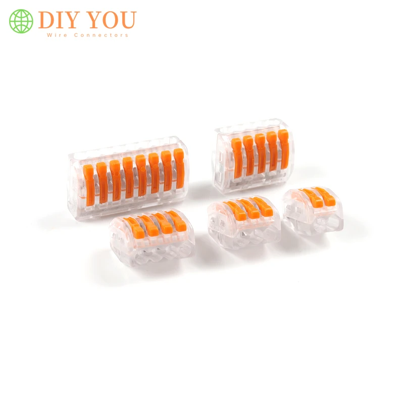 

30/50/100pcs Universal wire Connectors 222 TYPE mini Fast push-in Compact Wiring Connector Terminal Block Transparent Connection