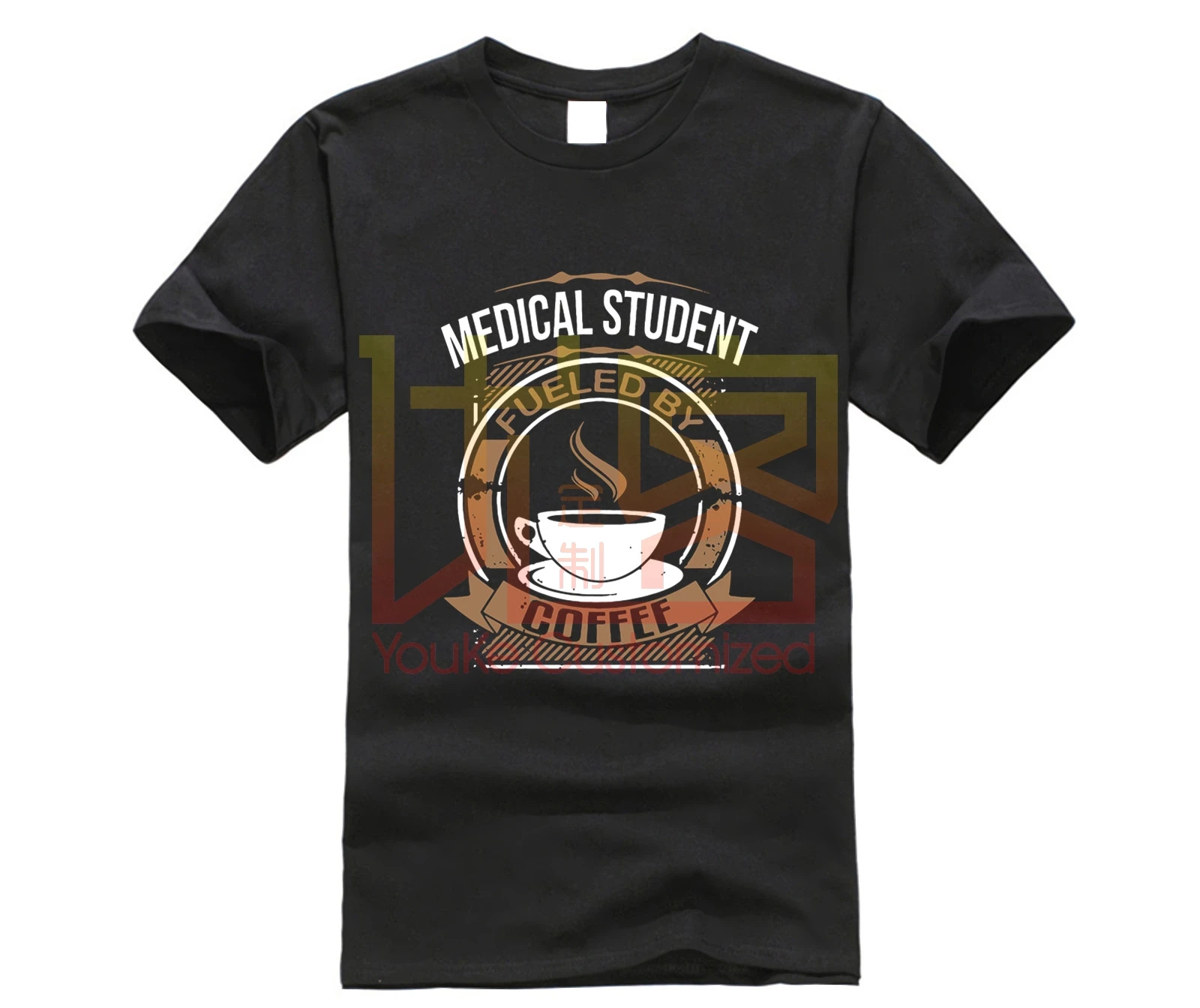 Men's Medical Student Fueled By Coffee Funny T-Shirt t shirt Custom 100% cotton Euro Size S-3xl clothing Loose Breathable | Мужская