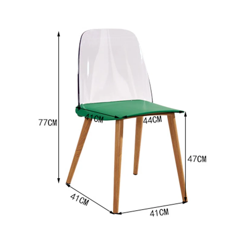 Modern Creative Restaurant Dining Chair Minimalism Art Transparent Chair Office Meeting Chair Home Study Learning Lounge Chair
