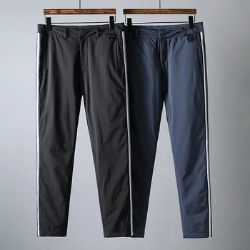 

JSBD winter men's thermal down pants high quality white goose down badge color contrast waterproof straight down pants