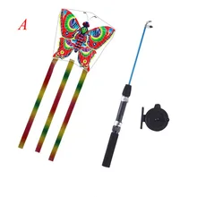 Воздушный змей с рыбным полюсом очень легко лететь с линией 82ft малыш воздушный змей Новинка воздушный змей игрушка на открытом воздухе