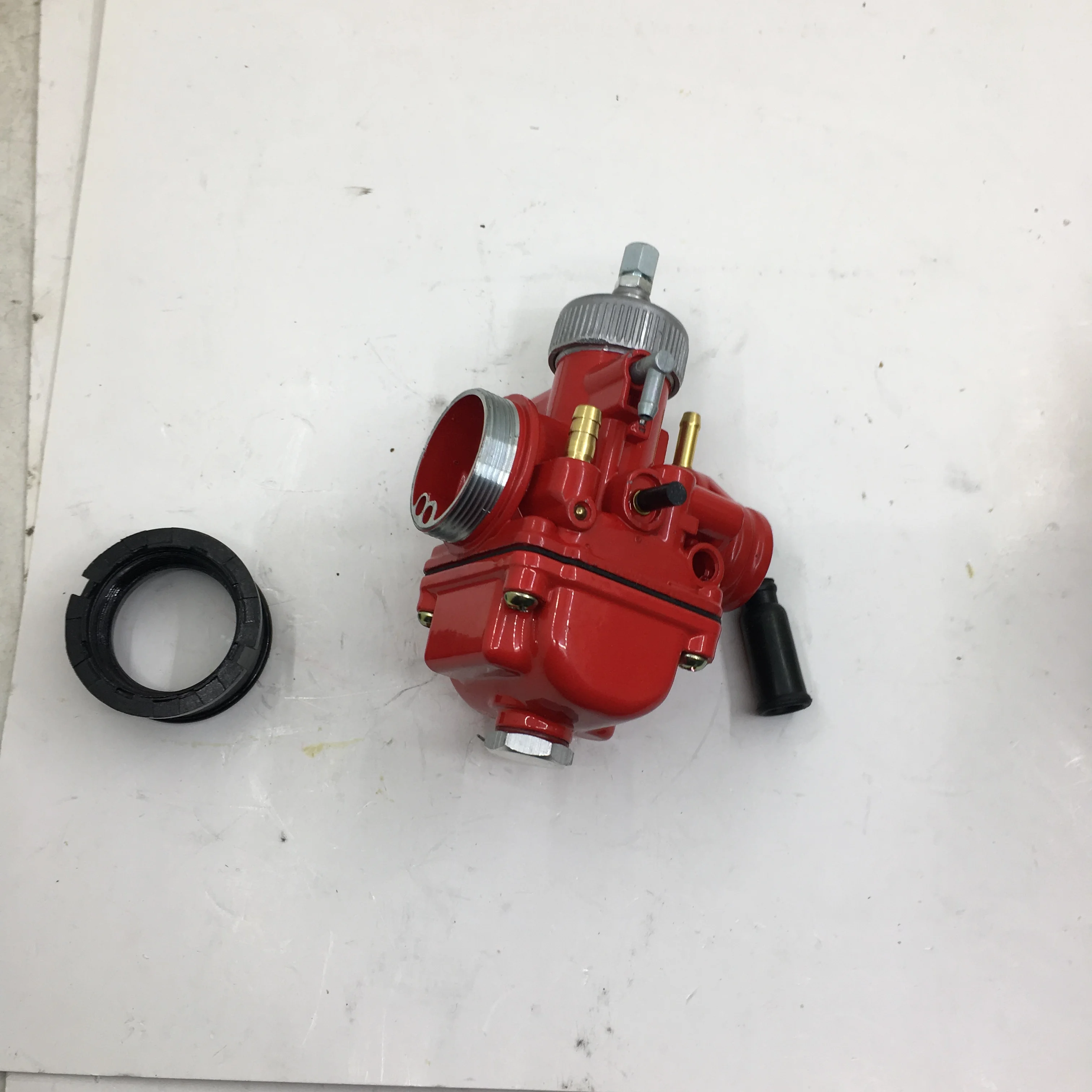 Sherryberg Carburatore Rosso Carb Per Dellorto Auto Choke Moschettone Vergaser C4 Phbg 19 Ds Red Racing Motori 2T & 4T + Cover