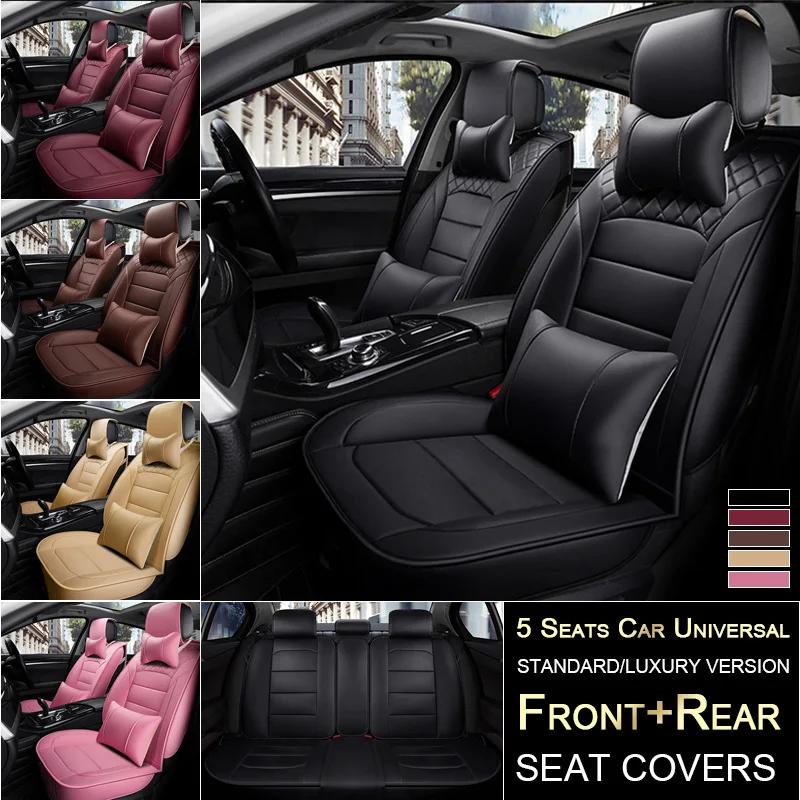 

NEW Universal Luxury PU Leather Full Car Set Seat Cover Auto Seat Protector For Chevrolet Aveo for Cruze lacetti Captiva