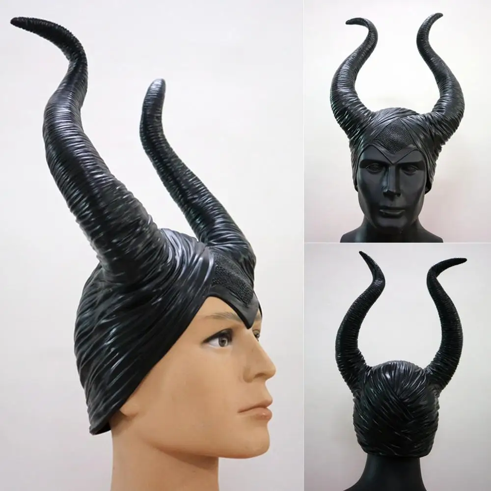 Maleficent черные рожки Хэллоуин женский костюм для вечеринки Jolie Косплей волшебный ужас