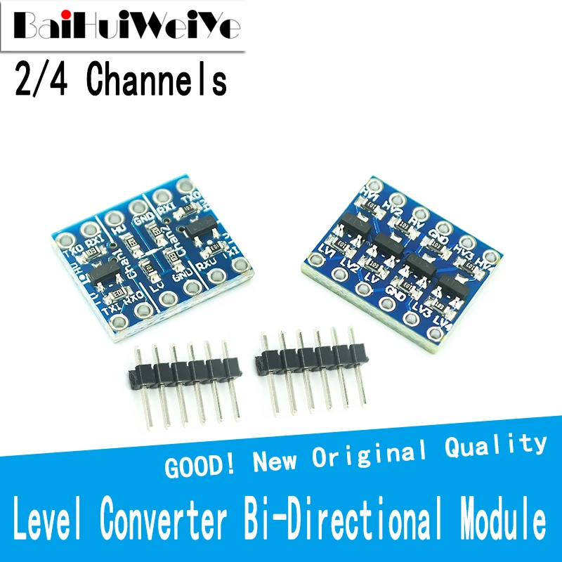 10PCS 2 Channels 4 Channels IIC I2C Logic Level Converter Bi-Directional Module 3.3V to 5V Shifter for Arduino 5pcs lot cd4504bpwr cm504b tssop16 logic conversion level shifter chip in stock