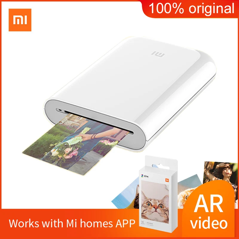 Портативный Миниатюрный Bluetooth фотопринтер Xiaomi карманная термальная печать с DIY