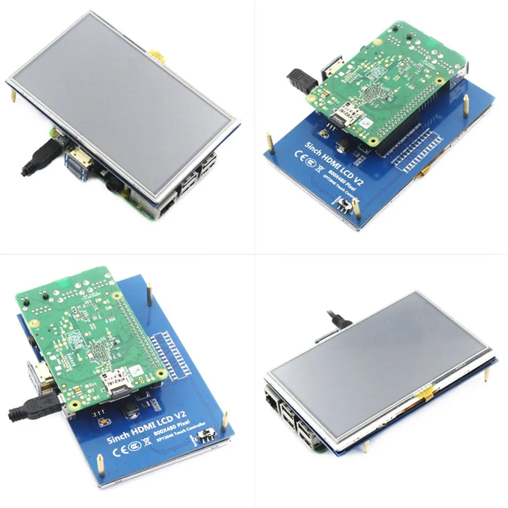 5 дюймовый ЖК HDMI сенсорный экран дисплей TFT модуль светодиодной панели 800*480 для Raspberry Pi 4 Модель B 3B +/3B/2B/B +