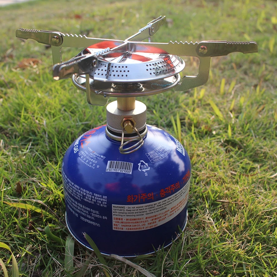 屋外ストーブ　ハイキング　ピクニック　折りたたみ分割ガスバーナー　ストーブ　ポータブルバーベキューギア　A038 | アウトドア シングルバーナー キャンプ用ストーブ キャンプ 登山用 バーナー オーリック 小型 ガスバーナー コンロ  耐高温折りたたみミニストーブ |  鍋、スープポット、コーヒーポット、屋外分割小型ガスストーブキャンプポータブル折りたたみミニ防風ティーストーブカセット激しいストーブ