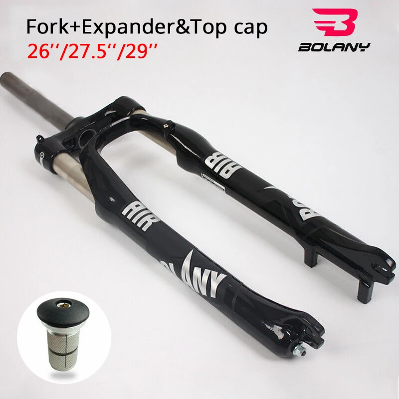 BOLANY MTB Bike Fork 26/27.5/29" Bicycle Supention Preload Adjust QR Mountain Bikes Suspension Forks 100mm Travel 1-1/8" | Спорт и
