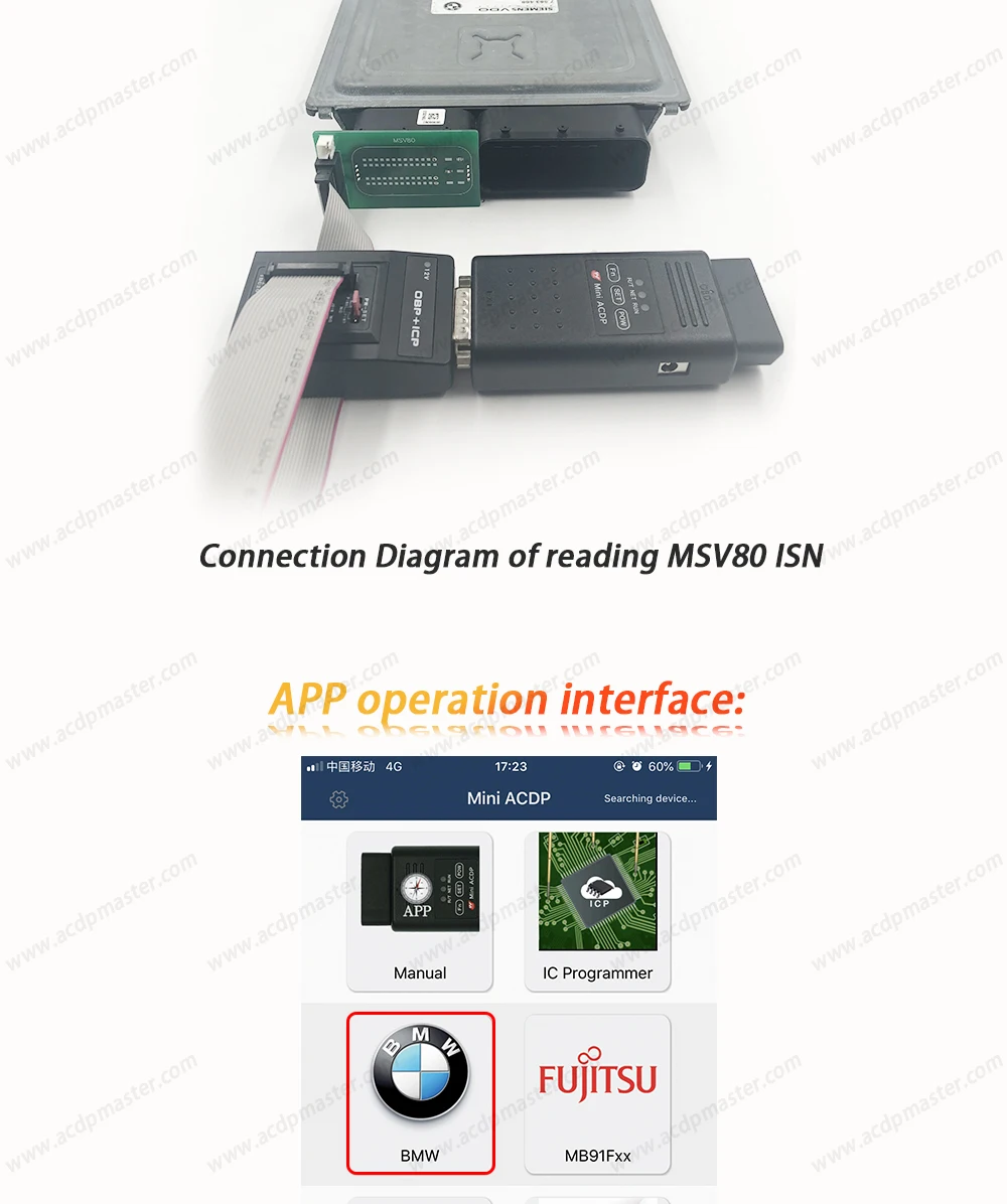 MSV80 интегрированная интерфейсная плата для чтения/записи MSV80 ISN Yanhua Mini ACDP дополнительная часть