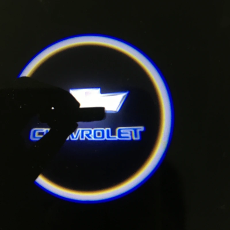 

Led Car Door Welcome Light Projector Logo For Chevrolet Cruze captiva Malibu Trailblazer orlando lanos spark niva aveo lacetti