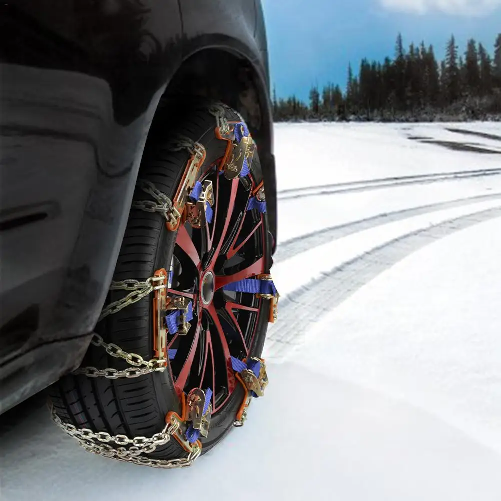 2X автомобильные шины противоскользящие стальные цепи зимние шипы Cadenas Para Nieve для шин цепи дождь зимний инструмент шины для автомобиля грузовик внедорожник