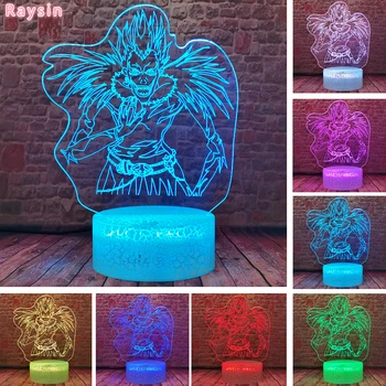 

Japan Manga Ryuk Death Note L Anime Figma 3D Illusion Light-up Model Smart Crack 7 Colors Change LED Night Light Child Kids Deco