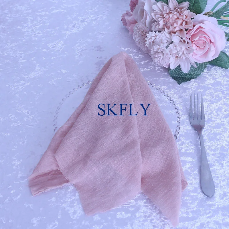 Lot De 6 Serviettes De Table En étamine Avec Plis - 50,8 X 50,8 Cm