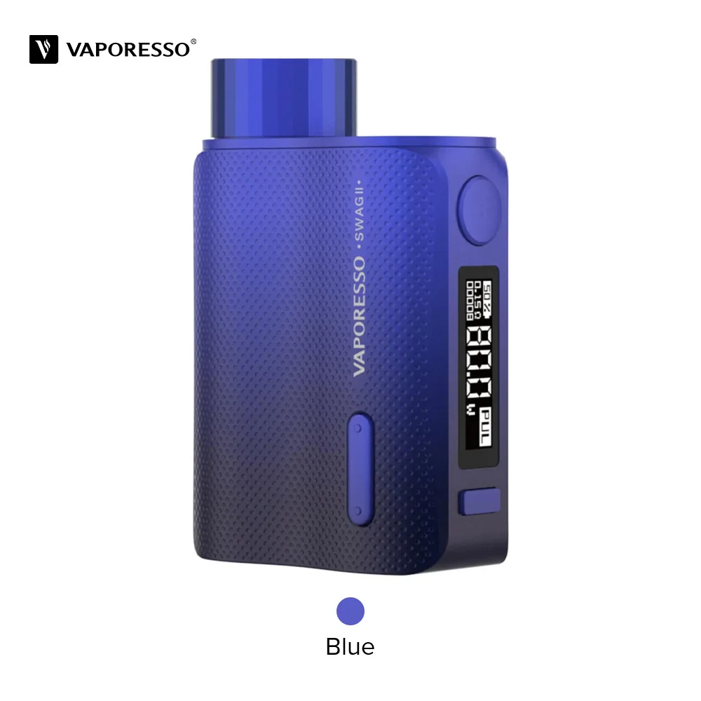 Синий Vaporesso Swag II Коробка мод электронные сигареты вкус Питание от одной батареи 18650 для 510 поток Vape танк - Цвет: Синий