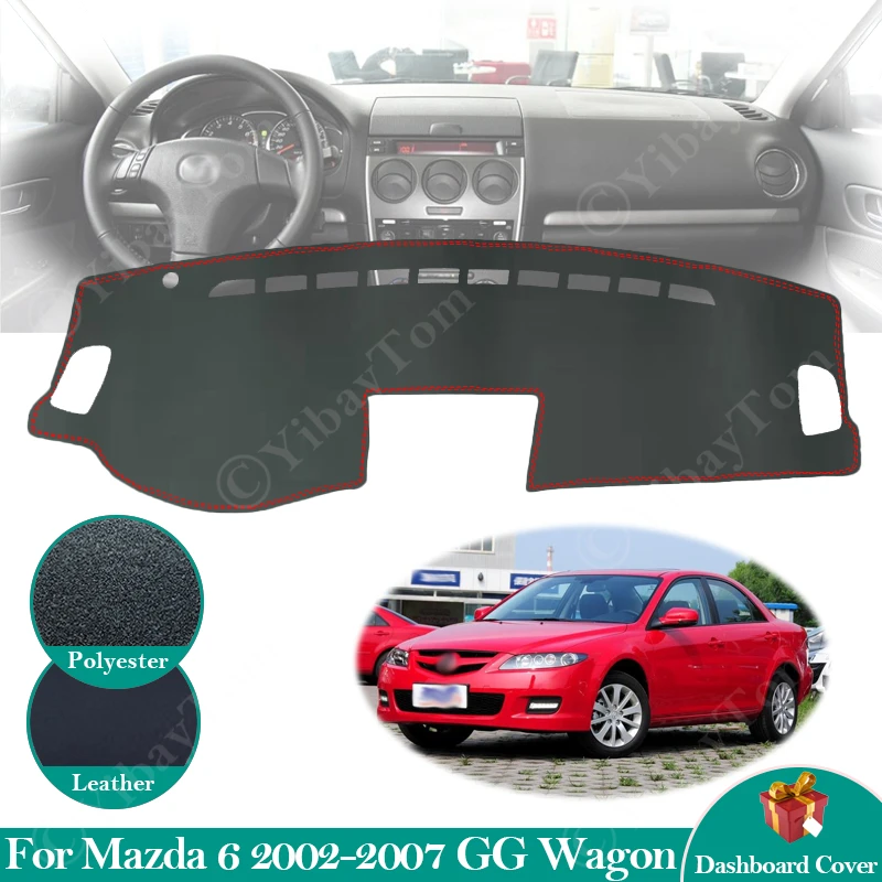 

Противоскользящий кожаный коврик для Mazda 6 2002 ~ 2007 GG, накладка на приборную панель, солнцезащитный козырек, защитные аксессуары, Atenza 2005 2006 Универсал