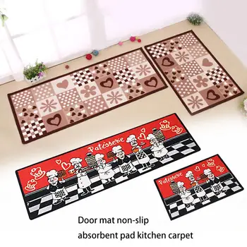 

Long Oil-proof Floor Mats Durable Pad Printed Door Mat Non-slip Absorbent Mat Kitchen Bathroom Carpet Home Textile 30E