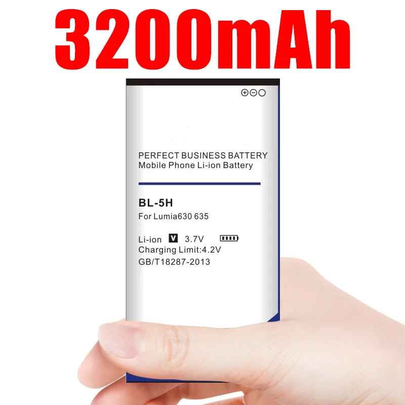 Аккумулятор BL5H для телефона 3200 мАч литий ионный аккумулятор Nokia Lumia 630 635 636 638 Lumia630