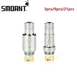 3 шт. 9 шт. 21 шт. сменная катушка Smoant Pasito MTL-Ni80 1.4ohm & dtl-сетка 0.6ohm & RBA катушка для Smoant Pasito Kit Vape испаритель