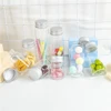 6PC 25ml 30ml 40ml 50ml 60ml 70ml 80ml 90ml Mini Glass Clear Bottle With Silver Screw Aluminum Cap Food Container Jars Vials 4