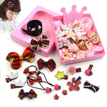 

18Pcs/Set fashion hair clip girls elastic hair accessories