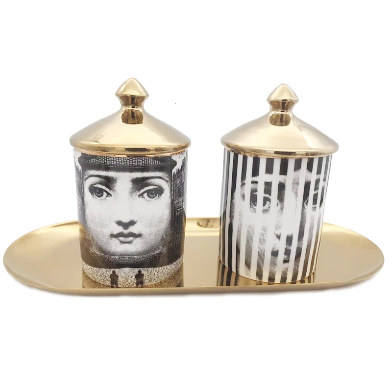 Ручка для макияжа, баночка, держатель для кистей Fornasetti, подсвечник, Ювелирное Украшение, баночка для хранения макияжа, керамические изделия, украшение для дома, держатель для ручек