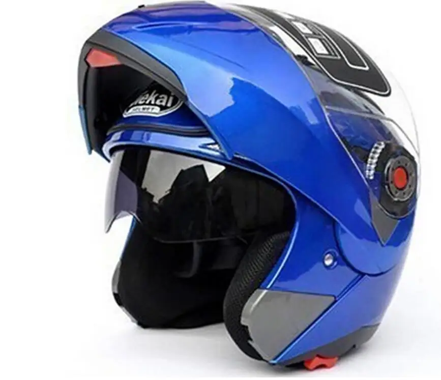 Мото rcycle двойной козырек шлемы модульный откидной шлем гонки двойные линзы capacete casco moto DOT шлем с сертификатом ECE JIEKAI 105 - Цвет: 3