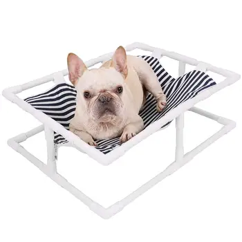 

Dog Cat Bed Pet Elevated Bed Portable Double-sided Raised Pet Bed Cot For All Seasons