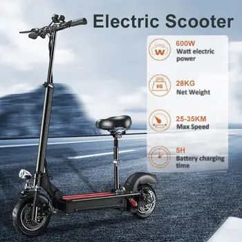 

60V 120W Lamtwheel Folding Electric Scooter Single-drive Electric Scooter 10 Inch Scooter With Seats For Teenagers And Adults
