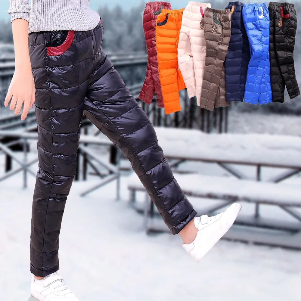 Boys Pants Unisex Trousers Pants Thick Casual Stylish Winter Windproof