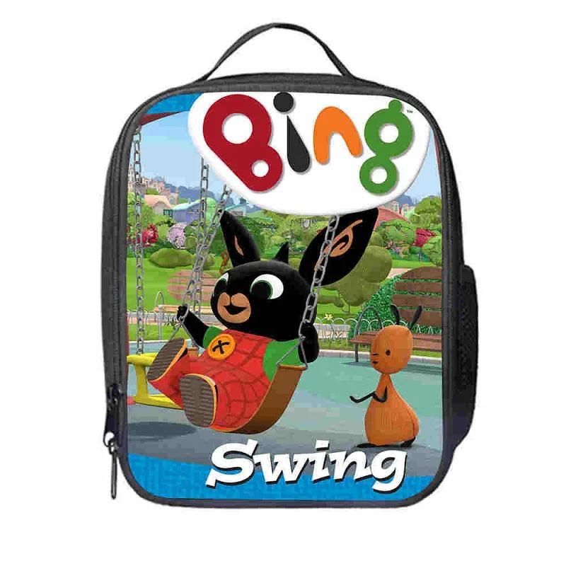 Горячая Распродажа 25 см Bing Bunny сумки для обеда с мультяшным принтом Детские уличные портативные ледяные студенческие милые сумки-холодильники для мальчиков и девочек детские сумки для пикника подарки