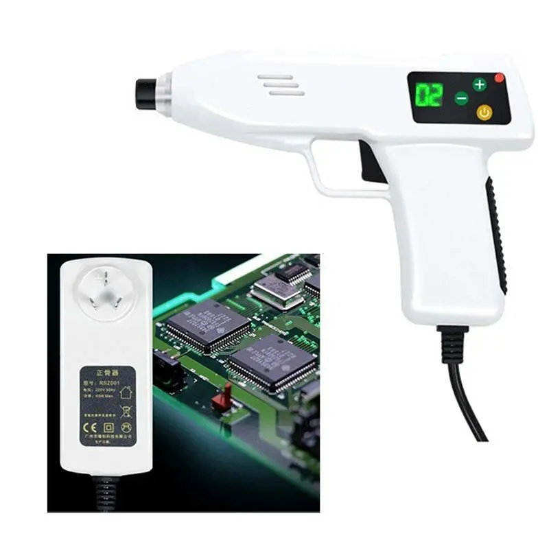  Best 4 Level 10 Heads Adjustable Chiropractic tools Electric Correction Gun Massager