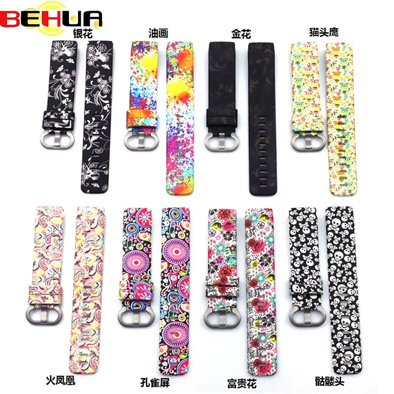 

S L Size Colorful Replacement Wrist Band Silicone Strap Bracelet For Fitbit Charge 3 Fitness Tracker Smartwatch Fitness Bracelet