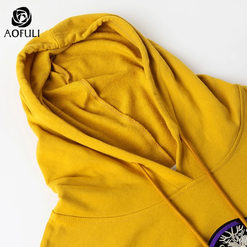 AOFULI L~ 5XL кофта с капюшоном с пайетками Женская толстовка; осень зима уличная одежда большого размера летучая мышь длинный рукав желтый пуловер Топы A4069