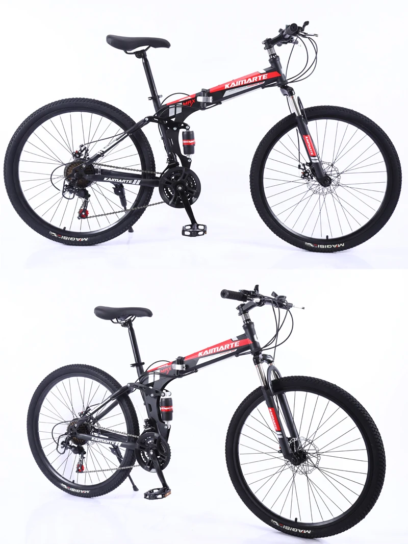 Flash Deal New 26inch bike 21 speed folding mountain bicycle Two-disc brake bicycle Spoke wheel/knife wheel mountain bicycle Adult bike 7