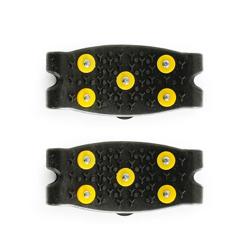 1 Pair 5-Stud Snow Ice Claw Climbing Anti Slip Spikes Grips Crampon Cleats Shoes Cover for Women Men Boots Cover Size 35-43 ice gripper spike climbing crampons