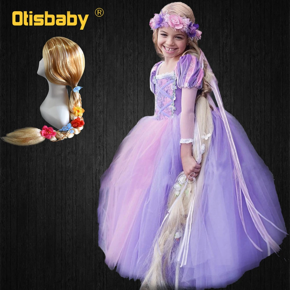 Children Rapunzel Tangled Princess Costume Dress | Princess Sofia Dress  Children - Girls Casual Dresses - Aliexpress