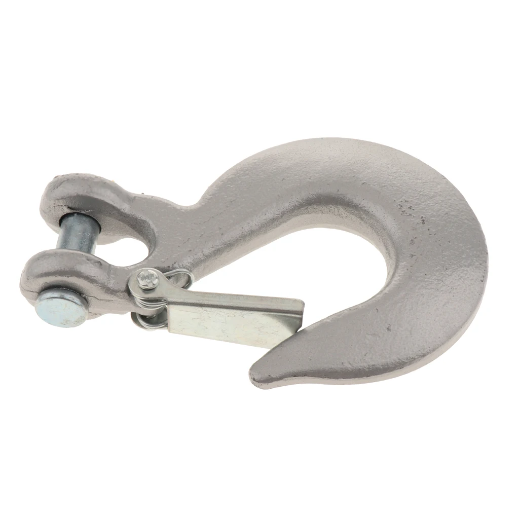 3/8` Winch Hook, With Latch For Winches Up To 12000 Lbs Grade 70 Slip Hook