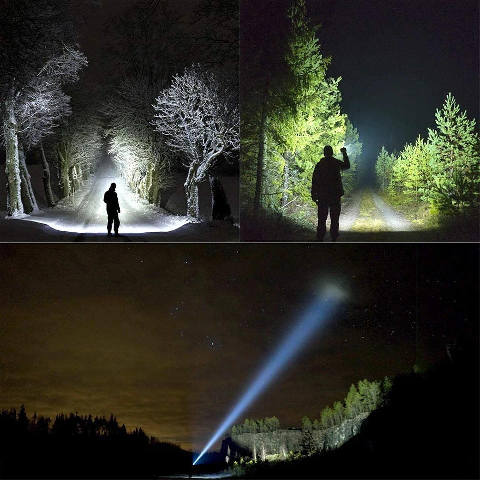 

P70 P50 Powerful LED Flashlight USB Rechargeable LED Torch Lamp with 18650 26650 Battery Tactical Flashlights Led Diving Lamp