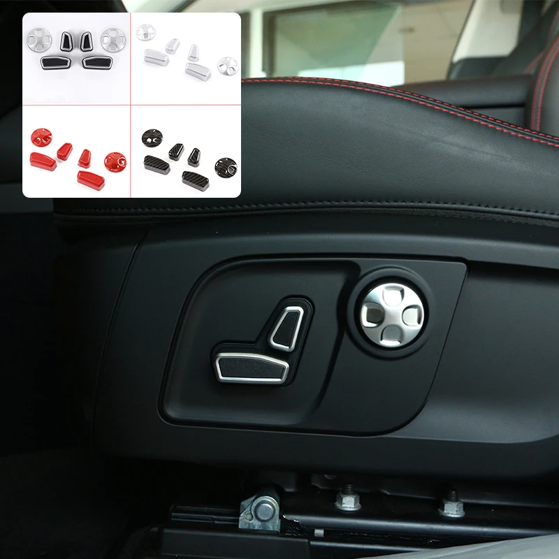

6pcs ABS Chrome Seat Side Button Decorative Cover Trim For Maserati Lavante 2016 Ghibli 2014-2017 Quattroporte 2013-2017