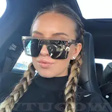 Luxury Flat Top Square Sunglasses Women Men Celebrity Sun Glasses Driving Superstar Brand Designer Vintage Female Sunglass