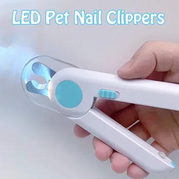 

Pet Nail Clipper Dog Cat Cutter Beauty Scissors LED Lighting Puppy Kitten Grooming Claw Nails Cutting Machine Professional