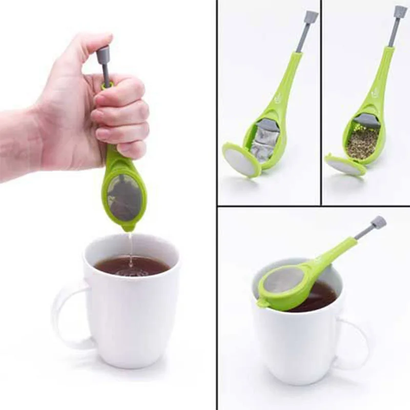 Tea Infuser Coffee Strainer Reusable Tea bag Stir Press Plastic Tools Food Grade Plastic Walfos