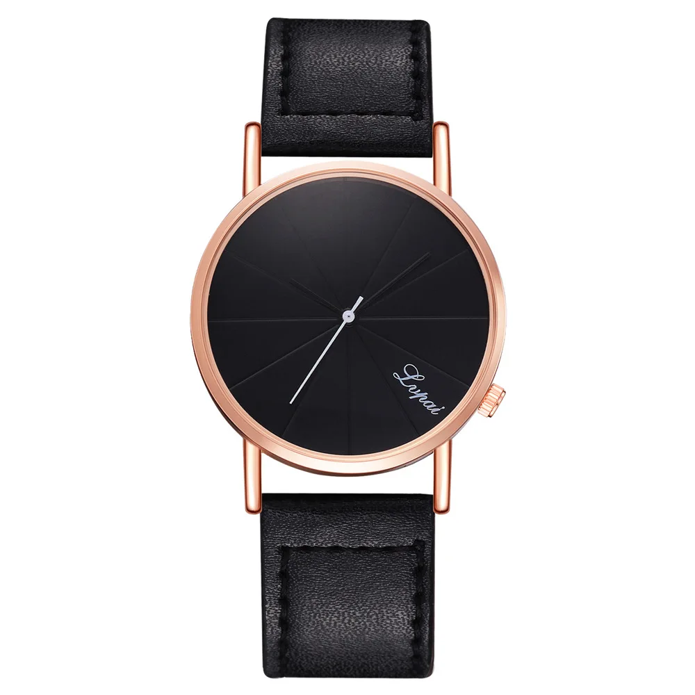 

2018 New Style Brand lvpai Watch Fashion Women's Large Dial Big Brand Quartz Watch Leather MEN'S Watch