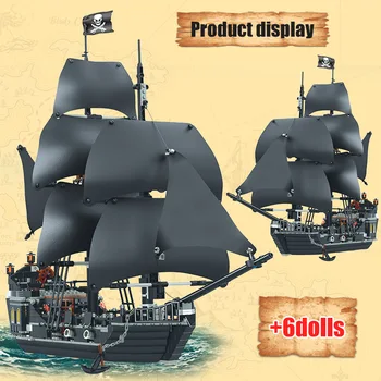 

875PCS Pirates of the Caribbean Building Blocks Toys For The Black Pearl Ship Toys for Girls Boys Children