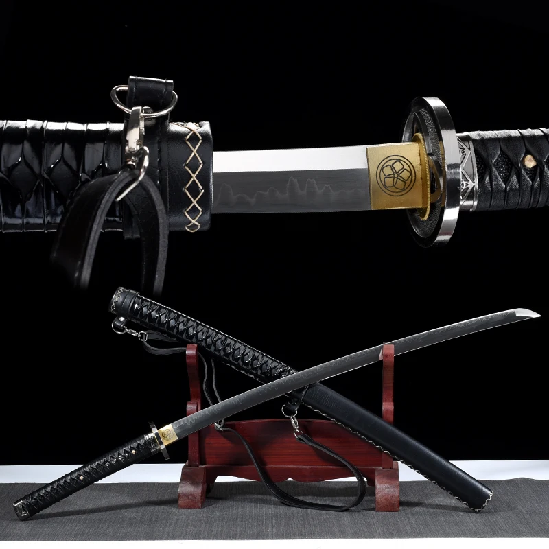 Japanese Walking Dead Sword Full Tang Katana Clay Tempered T10 Steel Really Cool 